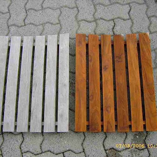 NET-TROL Teaksitzflächen (vorher-nachher)